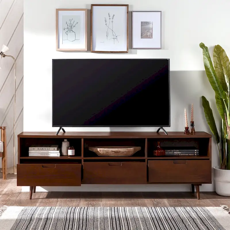 Middlebrook Alby 70-inch Mid-Century Solid Wood TV Stand