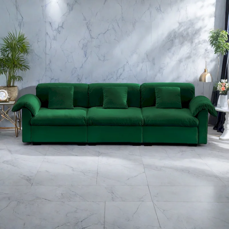 119 Velvet 4-Seater Sofa with Storage - Flexible Design And Luxurious Comfort