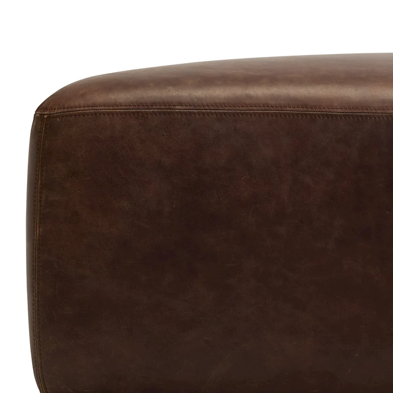 Poly & Bark Sequoia Ottoman - Full Grain Genuine Italian Leather