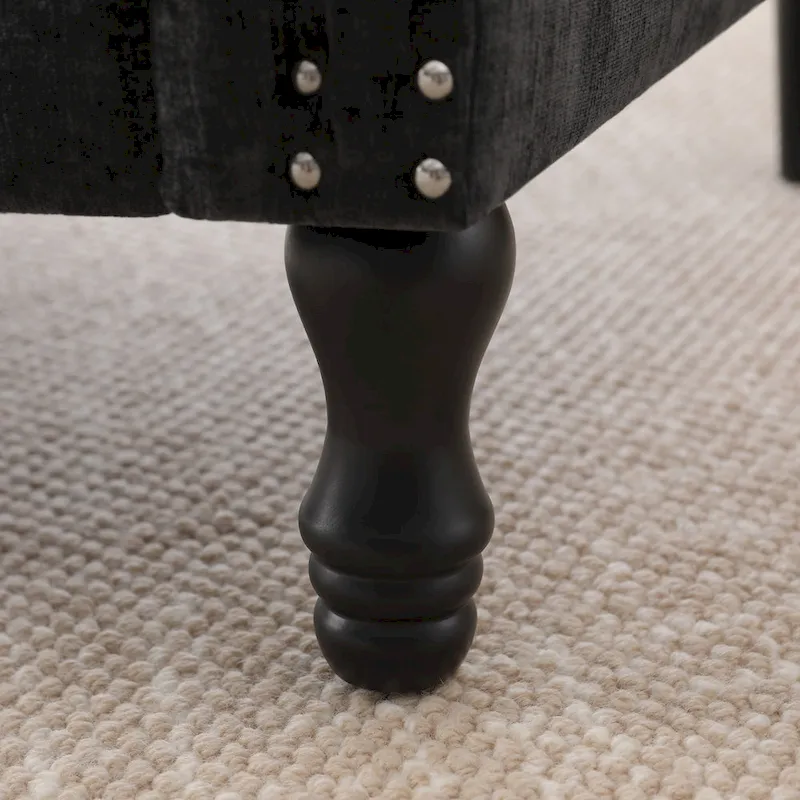 Modern Upholstered Armchair Nailhead Trim Accent Chair (Set of 2)