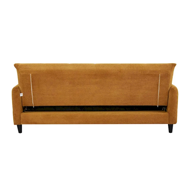 79-inch Mustard Large Biscuit Tufted Sofa Bed
