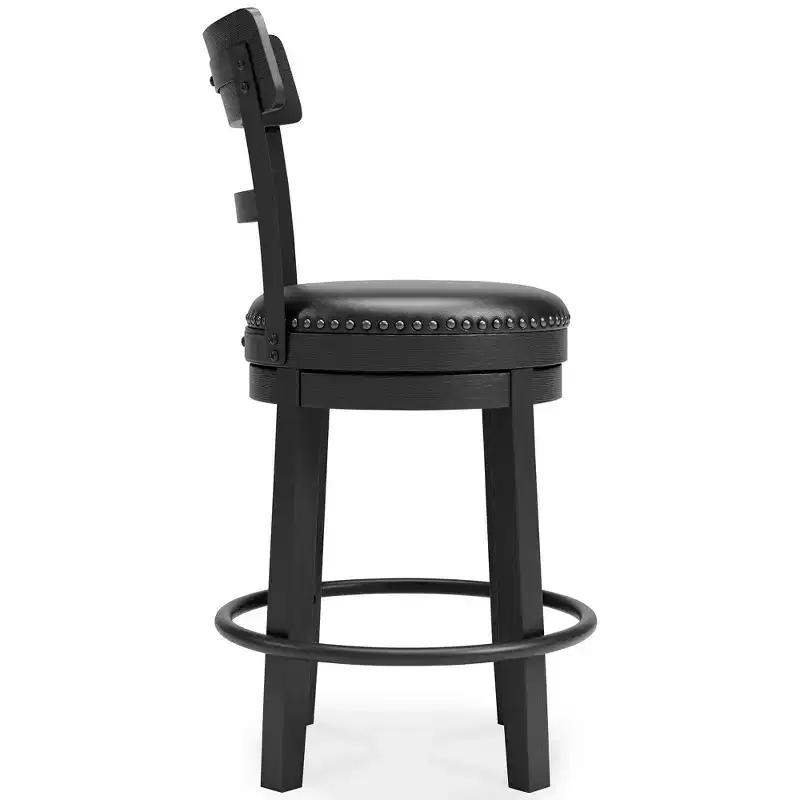 Signature Design by Ashley Casual Valebeck Counter Height Barstool, Black