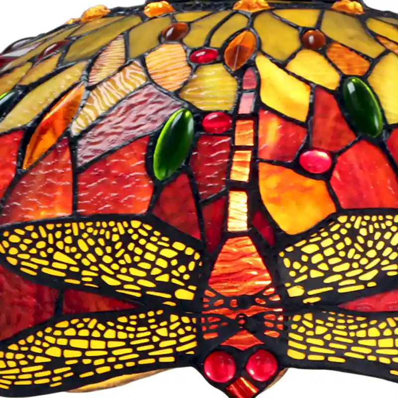 Tiffany-Style Dragonfly Design 3-light Blackish Bronze Hanging Pendant