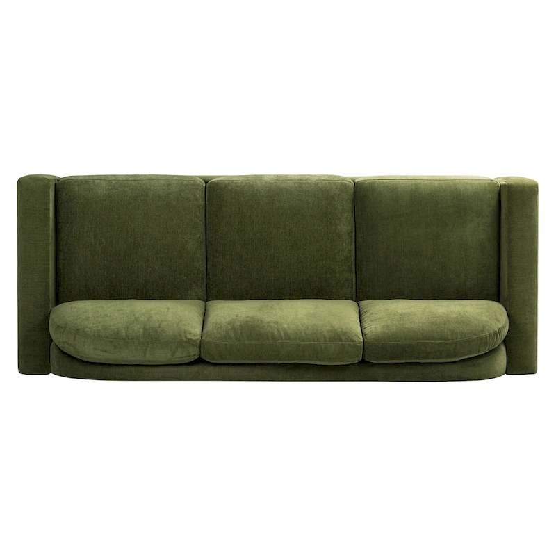 Poly & Bark Fano 99 Sofa in Distressed Green Velvet
