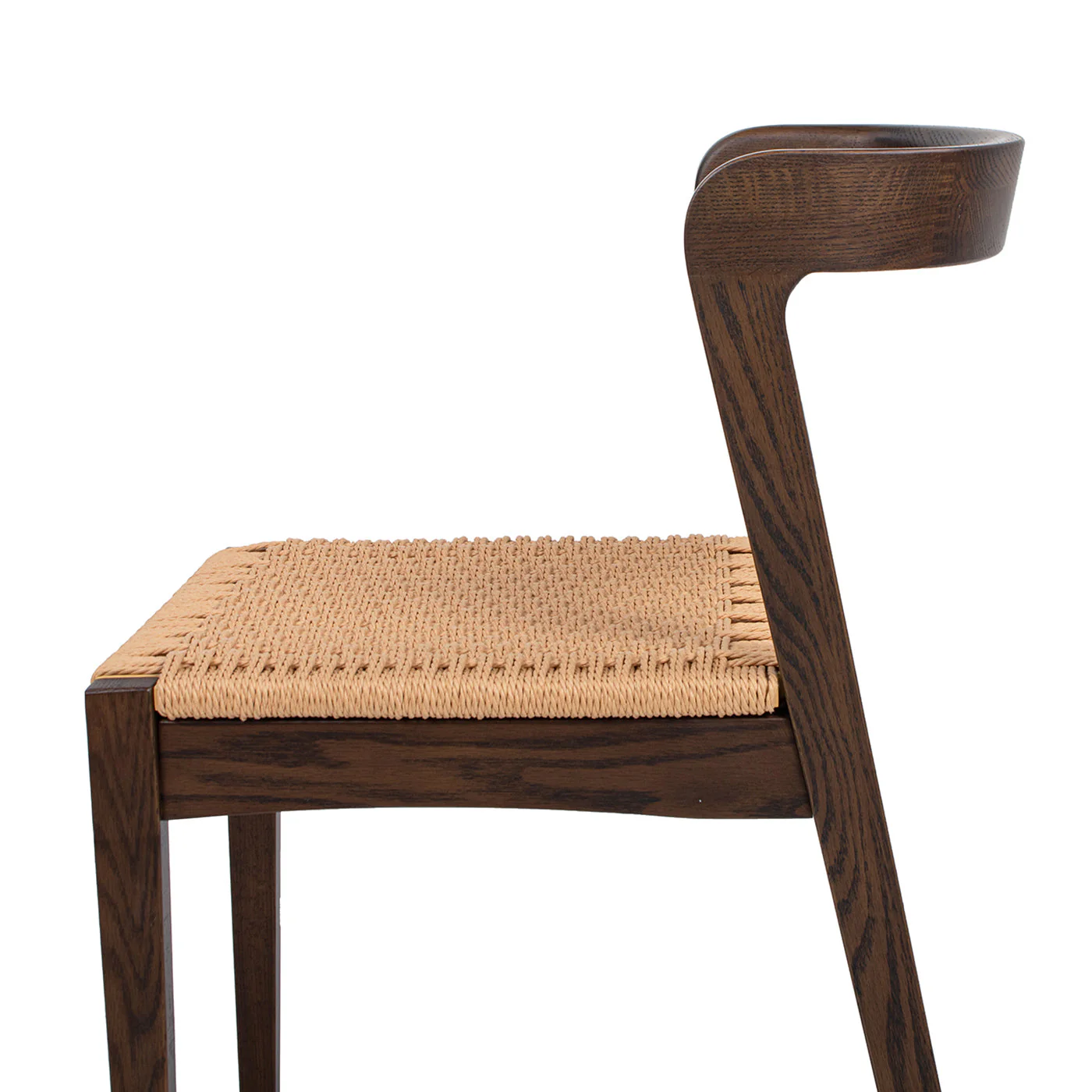 Capri Woven Seat Oak Wood Dining Chair