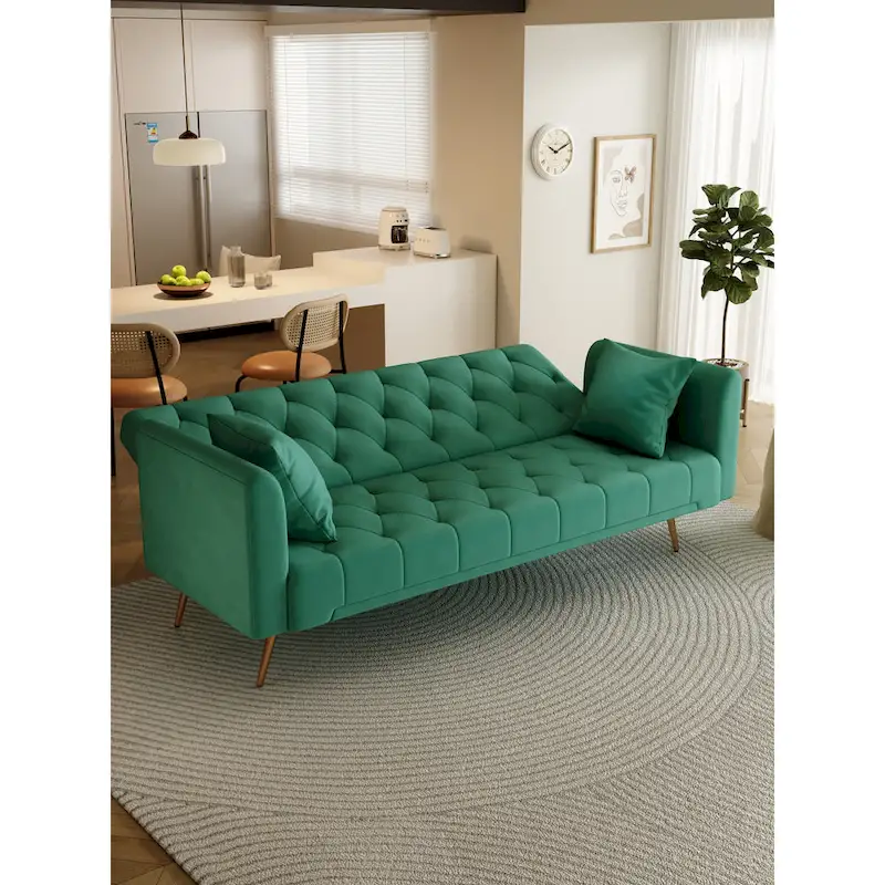 Upholstered Convertible Double Folding Sofa Bed - 19.00 x 71.00 x 30.00