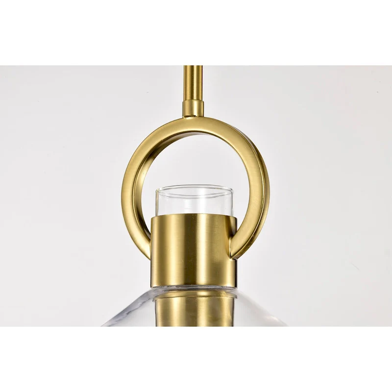 Andros Glass Cone Shade 1-Light Downrod Pendant Light