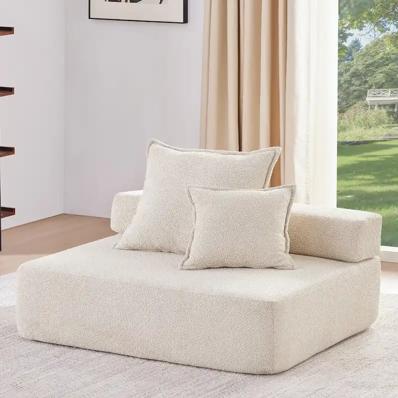 DIY Customization Boucle Upholstered Modular Sectional Sofa