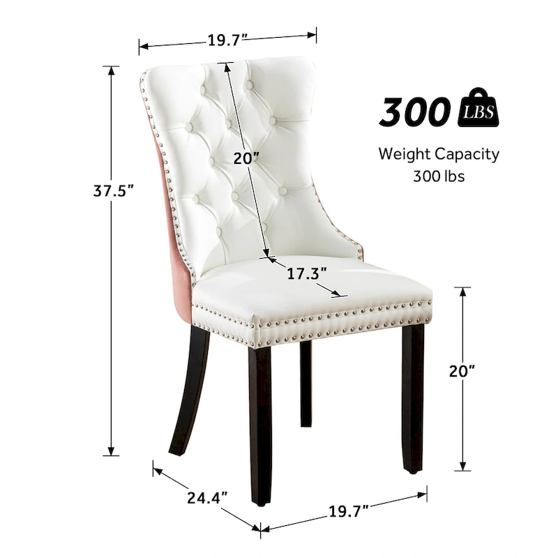 Modern Tufted Velvet Side Dining Chairs (Set of 4)