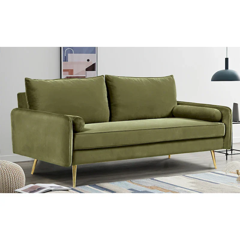 Villeda 70W Polyester Square Arms Sofa