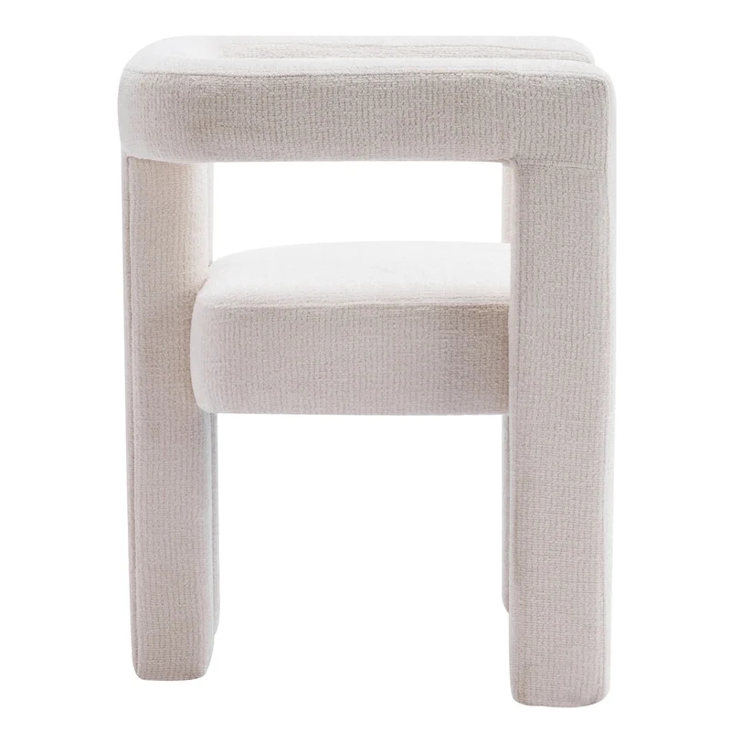 Set of 1 Chic design Barrel shaped Fabric Upholstered Accent Armchair