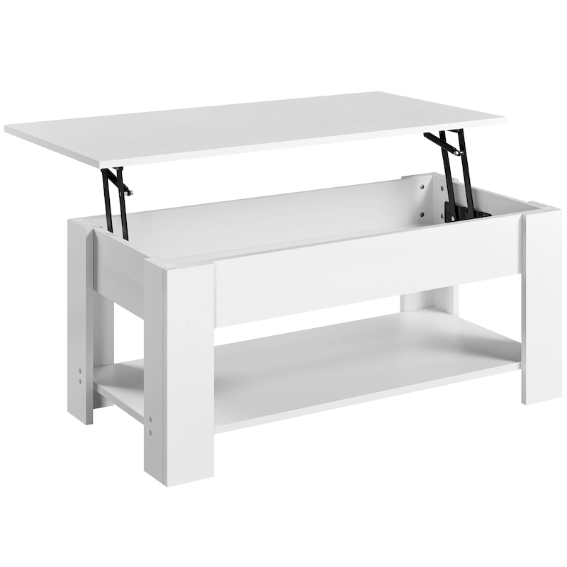 Yaheetech 47.5 Lift Top Coffee Table, Hidden Compartment/ Open Shelf
