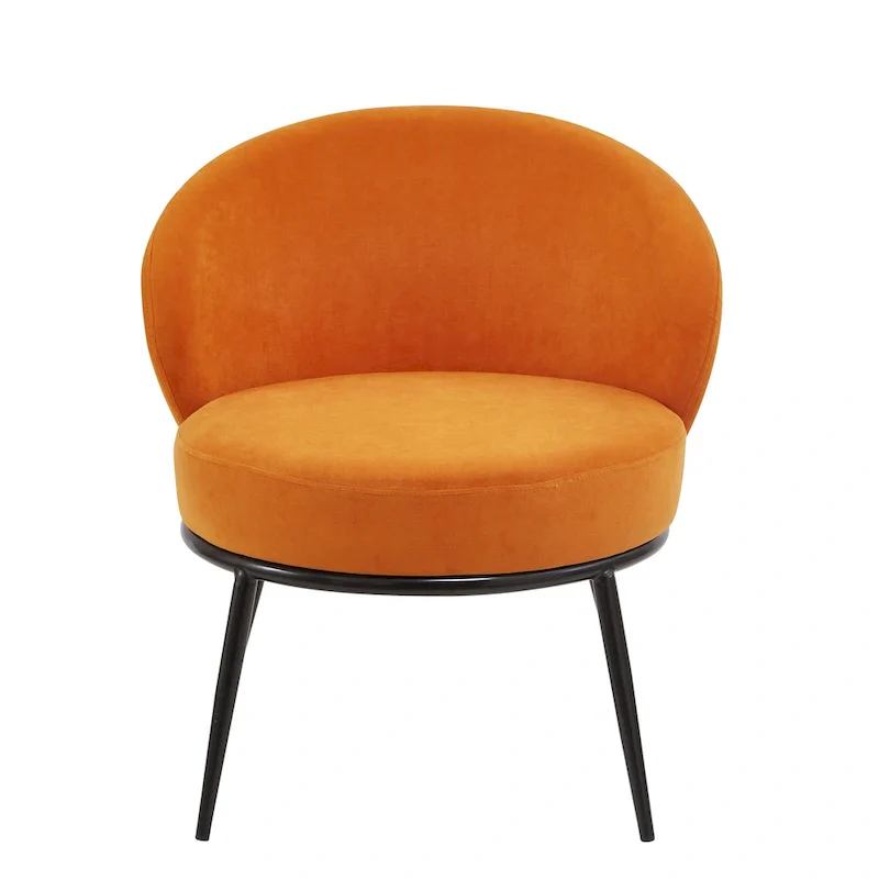 Mid Century Velvet Upholstered Living Room Accent Chair