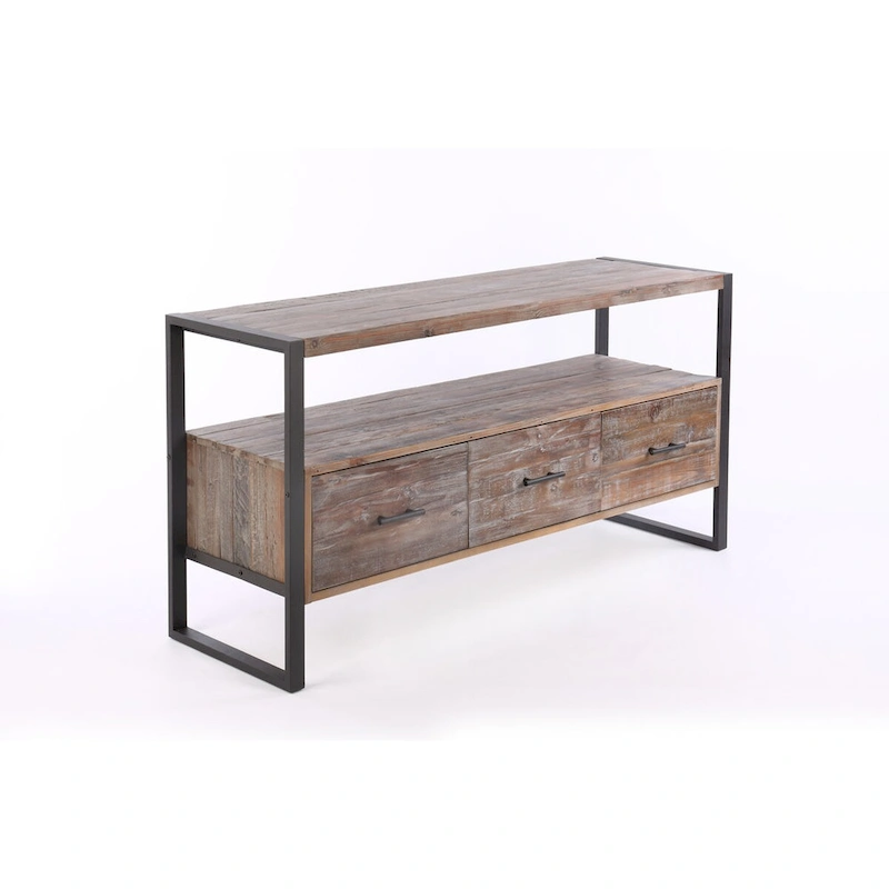Console table with 3 Drarwer, Open Shelf