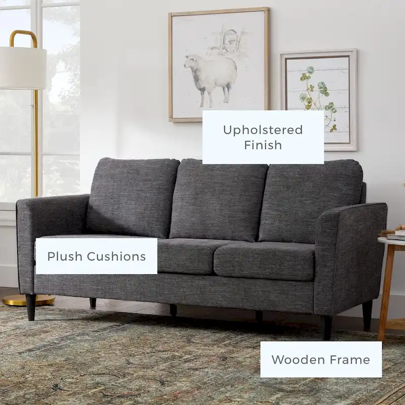 Brookside Clara 73 Upholstered Curved Arm Sofa