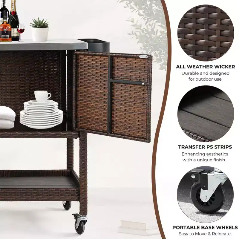 GRANDPATIO Bar Cart