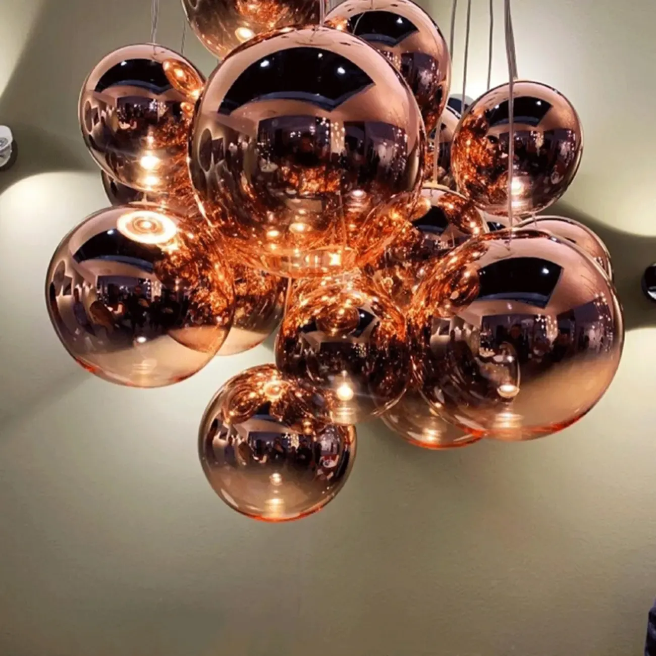 3-Light Mini LED Glass Ball Chandelier with Modern Design