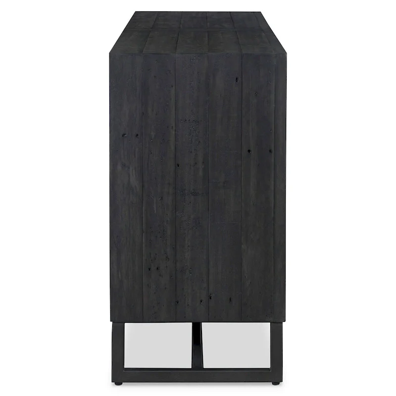 Reclaimed Pine Sideboard - Natural Wood - Metal Base - 68