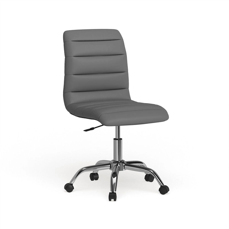 Ripple Armless Mid Back Vinyl Office Chair