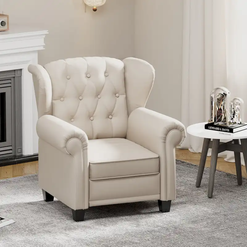 Modern Tufted Push Back Tufted Recliner Armchair