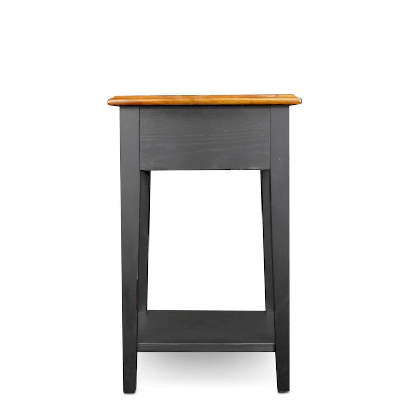 Leick Home One Drawer Square Side Table with Shelf