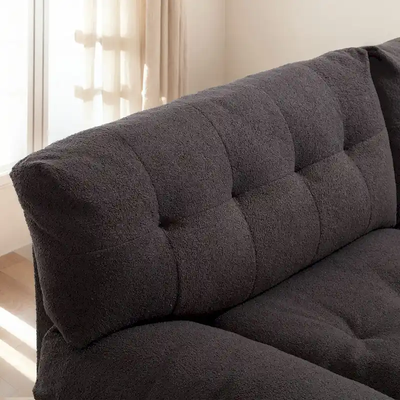 96 Cloud Style Sectional Loveseat Sofa,Modern Velvet Fabric Couches