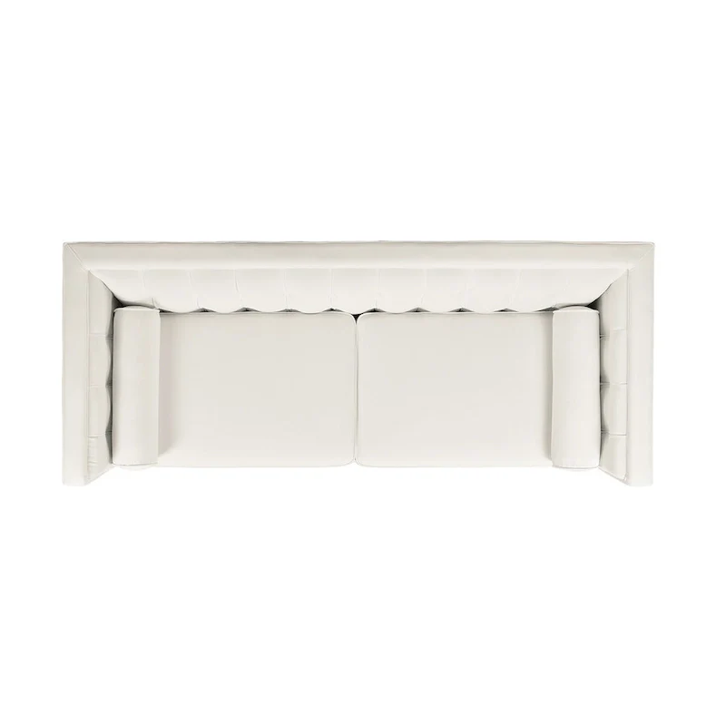 Modern Upholstered Tufted Swallowtail Sofa