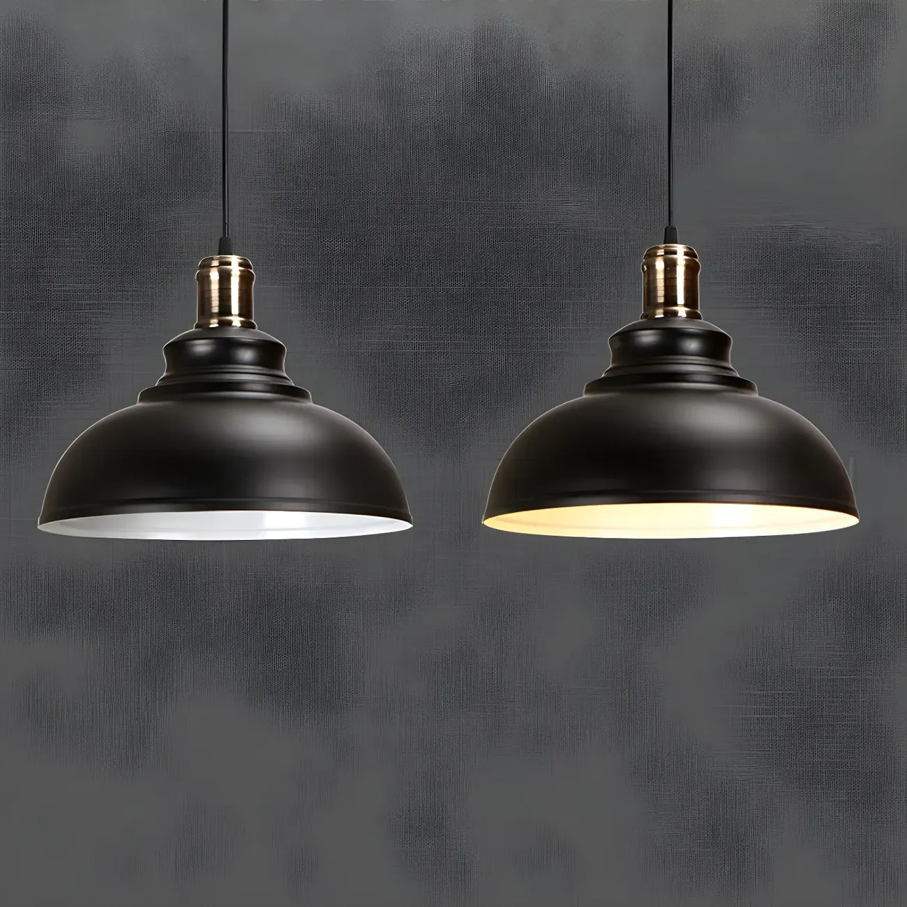 HomeyFad Industrial Warehouse Style Metal Hanging Kitchen Pendant Light