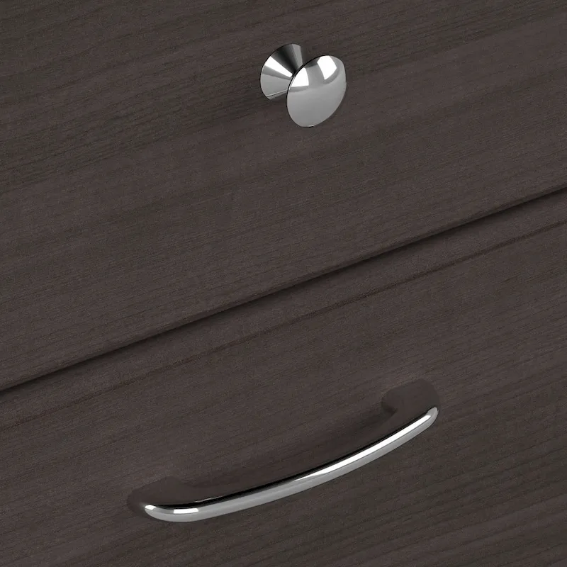 60W 3-position L-shaped Sit to Stand Desk with Hutch by