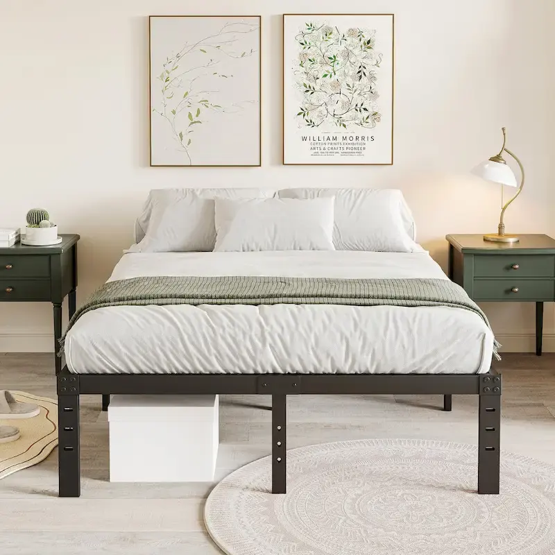 14 Inch Heavy Duty Bed Frame, No Box Spring Needed, Noise Free
