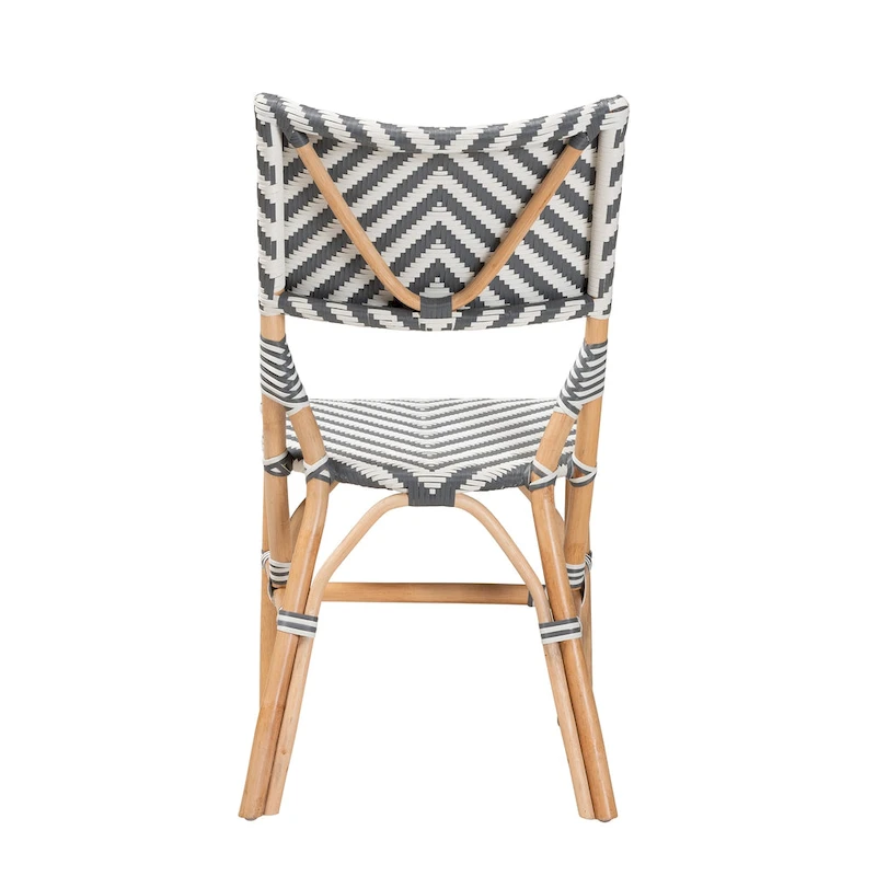 Wagner Modern French styled Natural Rattan Bistro Chair with Weaving