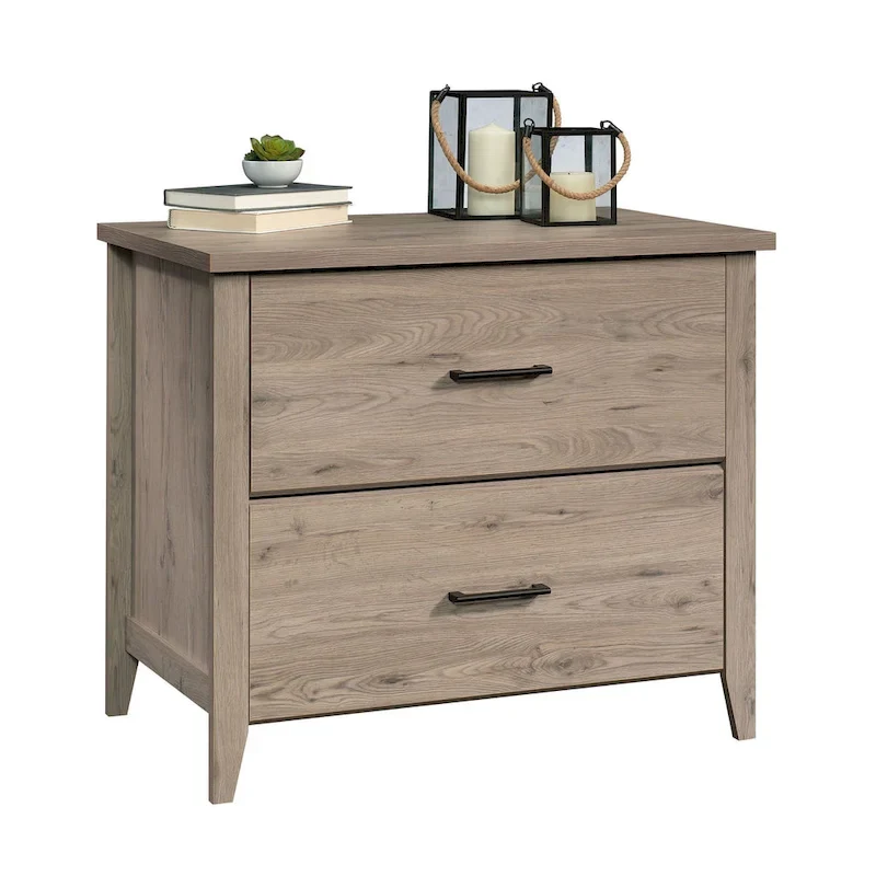 Lateral File Cabinet with Safety Interlock - Pebble Pine Finish