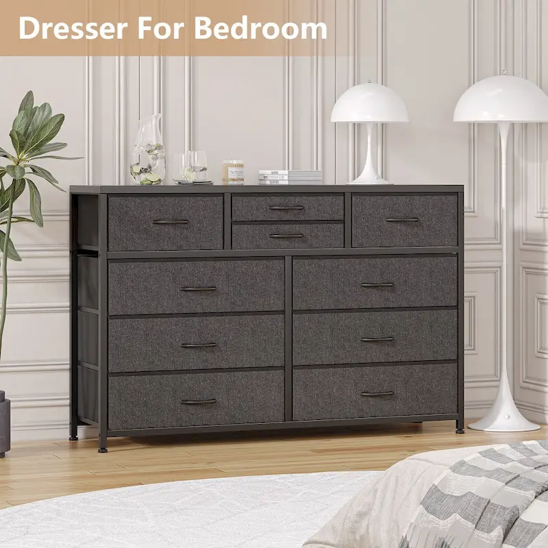 10-Drawer Dresser with TV Stand Top