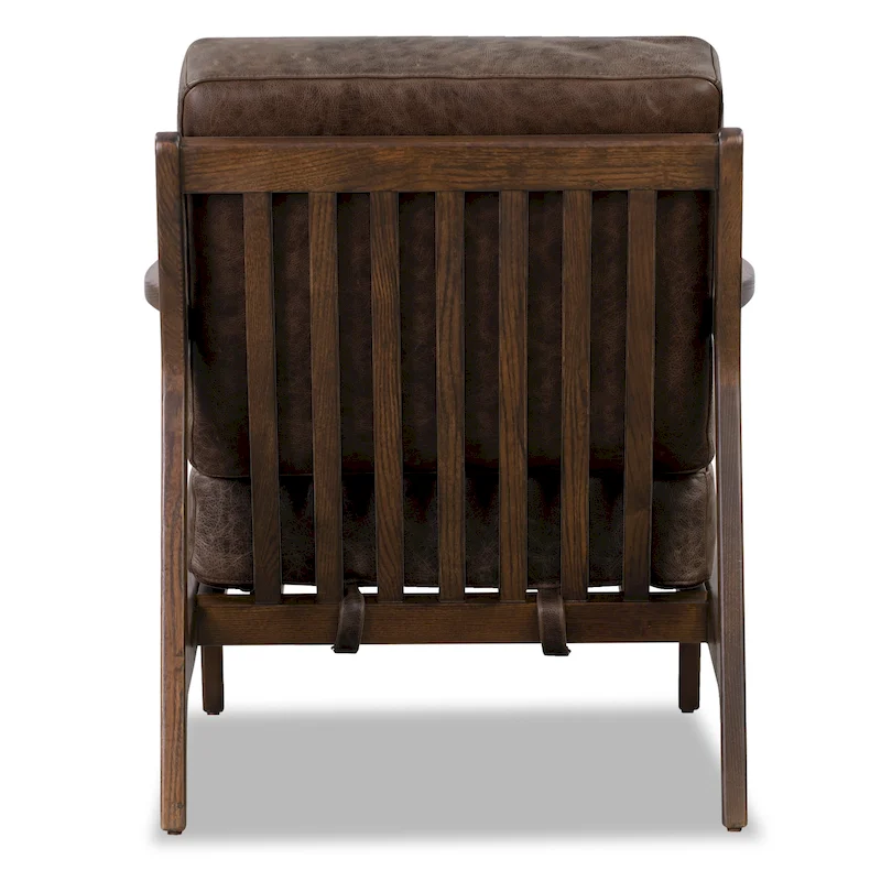 Poly & Bark Verity Leather Lounge Chair - Full Grain Genuine Italian Leather