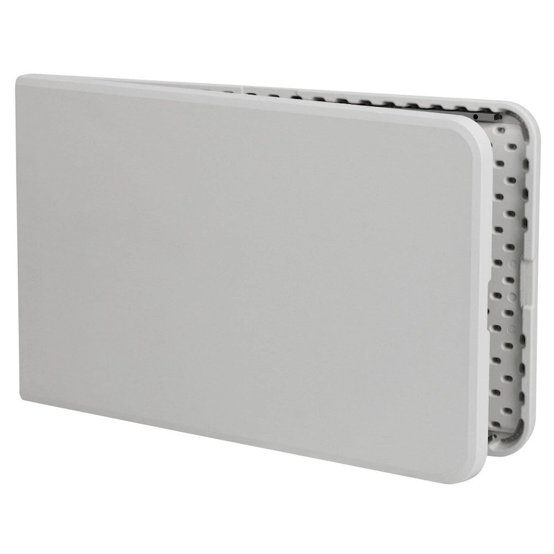 30W x 96L Bi-Fold Granite White Plastic Event Table with Carrying Handle