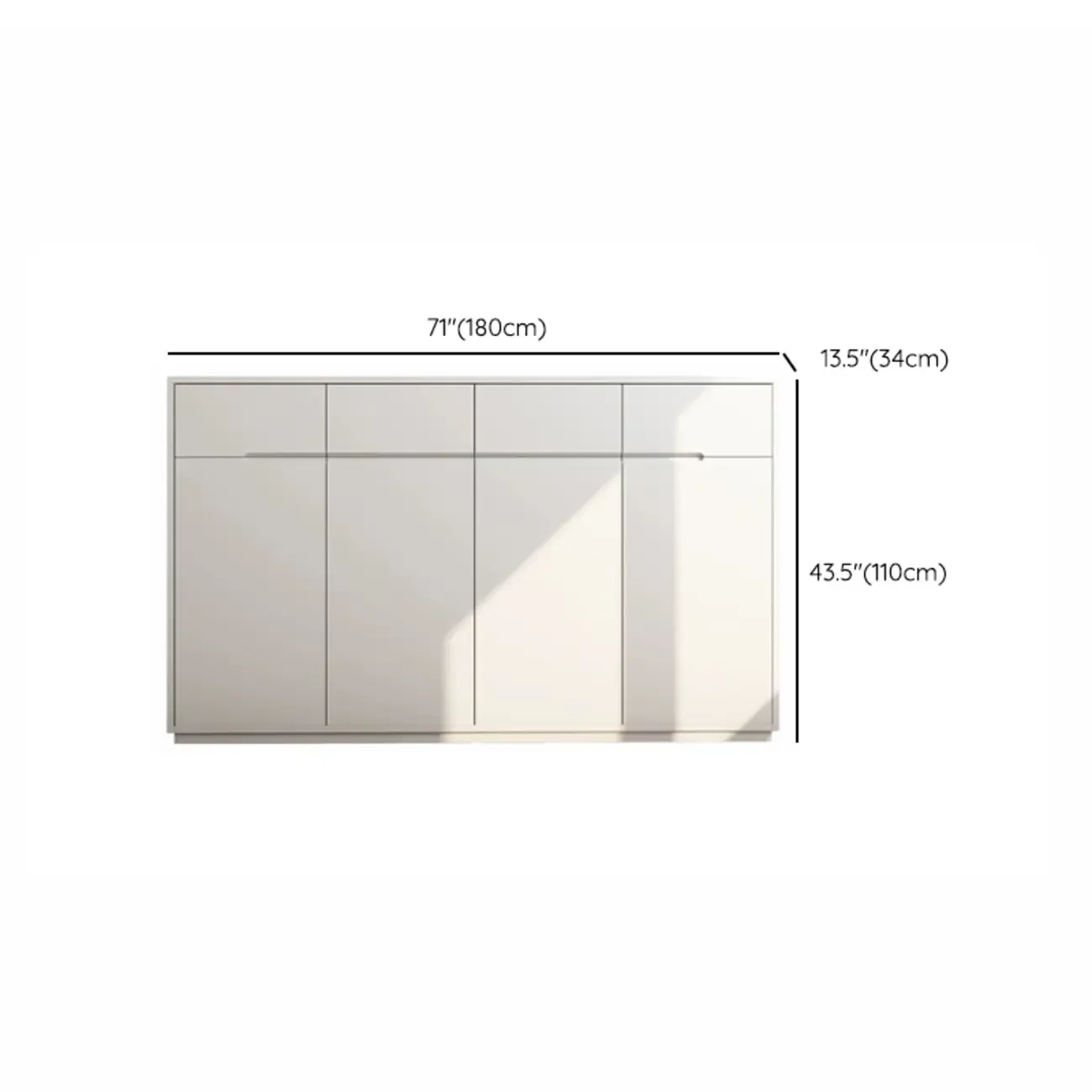 Trendy Large White Wood Hallway Shoe Cabinet