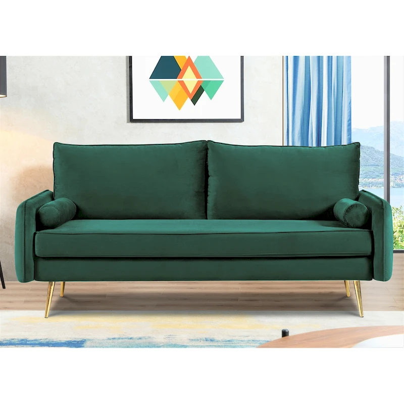 Villeda 70W Polyester Square Arms Sofa