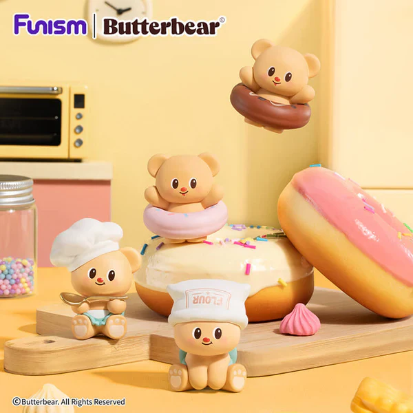 Funism Butterbear Baked with Love Series Cubby Face - Blind Box Figurines