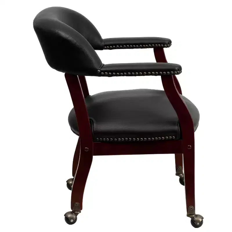 Emma and Oliver Conference Chair with Accent Nail Trim and Casters