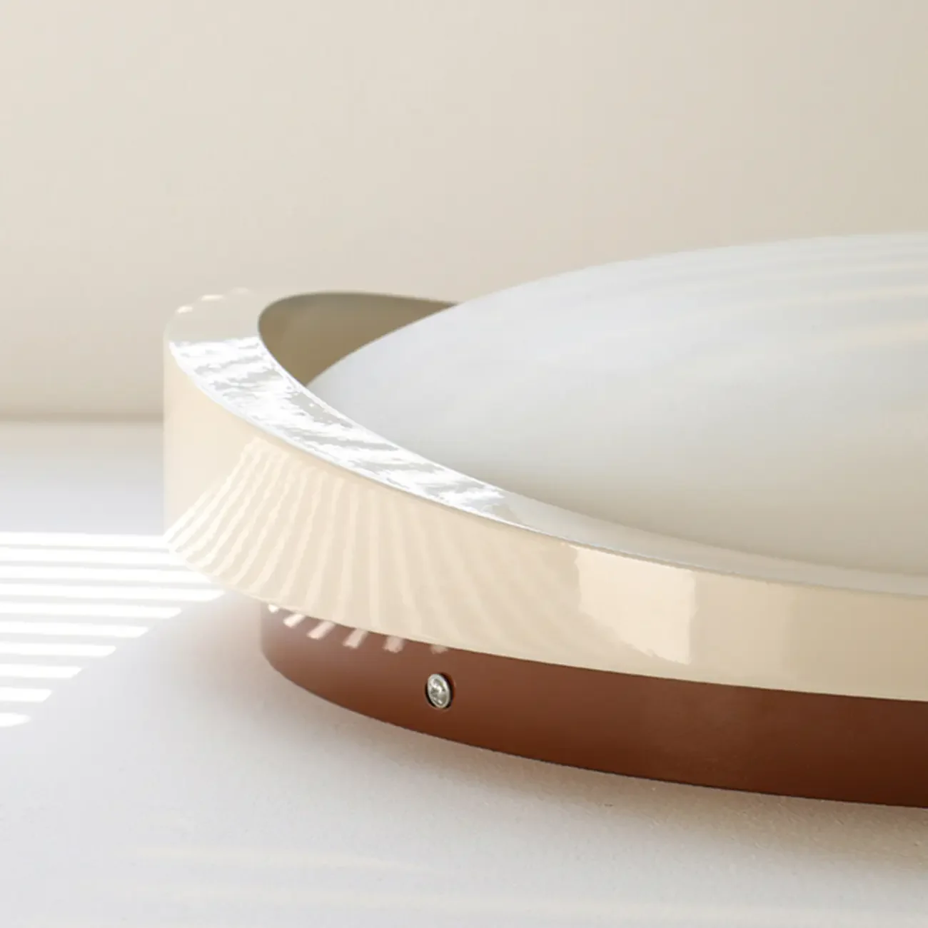 Modern White Round Dimmable Flush Mount LED Ceiling Light