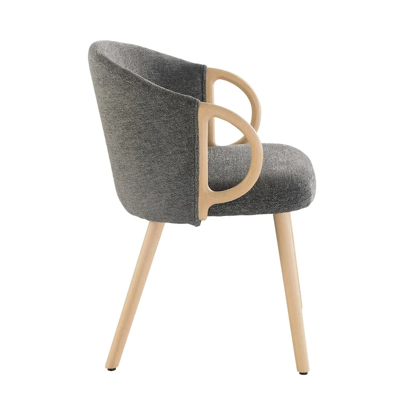 Art Leon Modern Fabric Accent Dining Wood Chair (Set of 2)