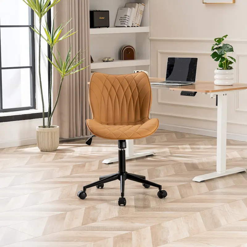 Swivel Armless Desk Chair Office Chairs Makeup Vanity Chair