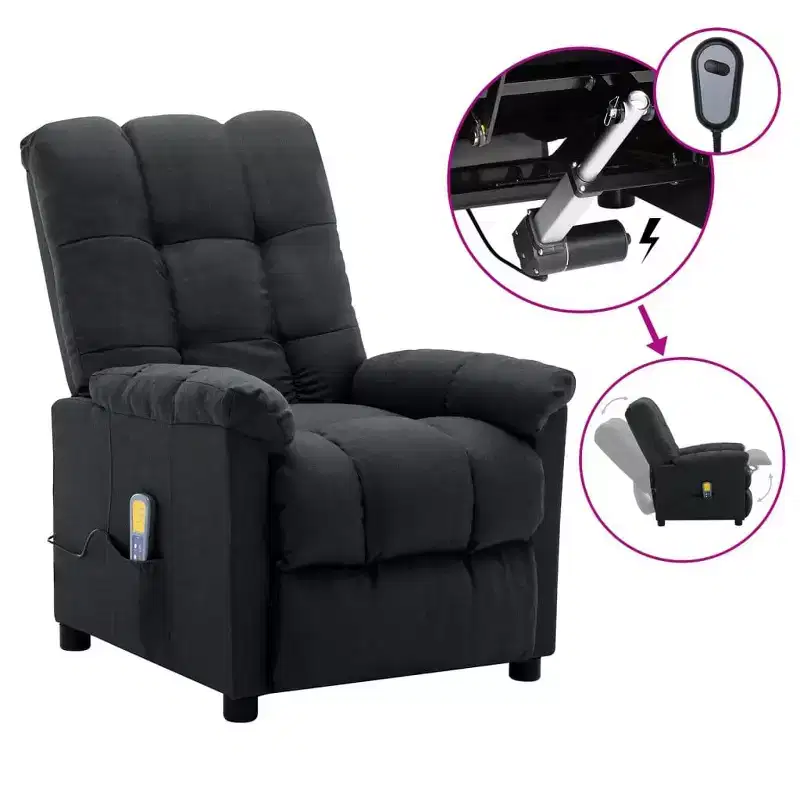 vidaXL Electric Massage Chair Dark grey