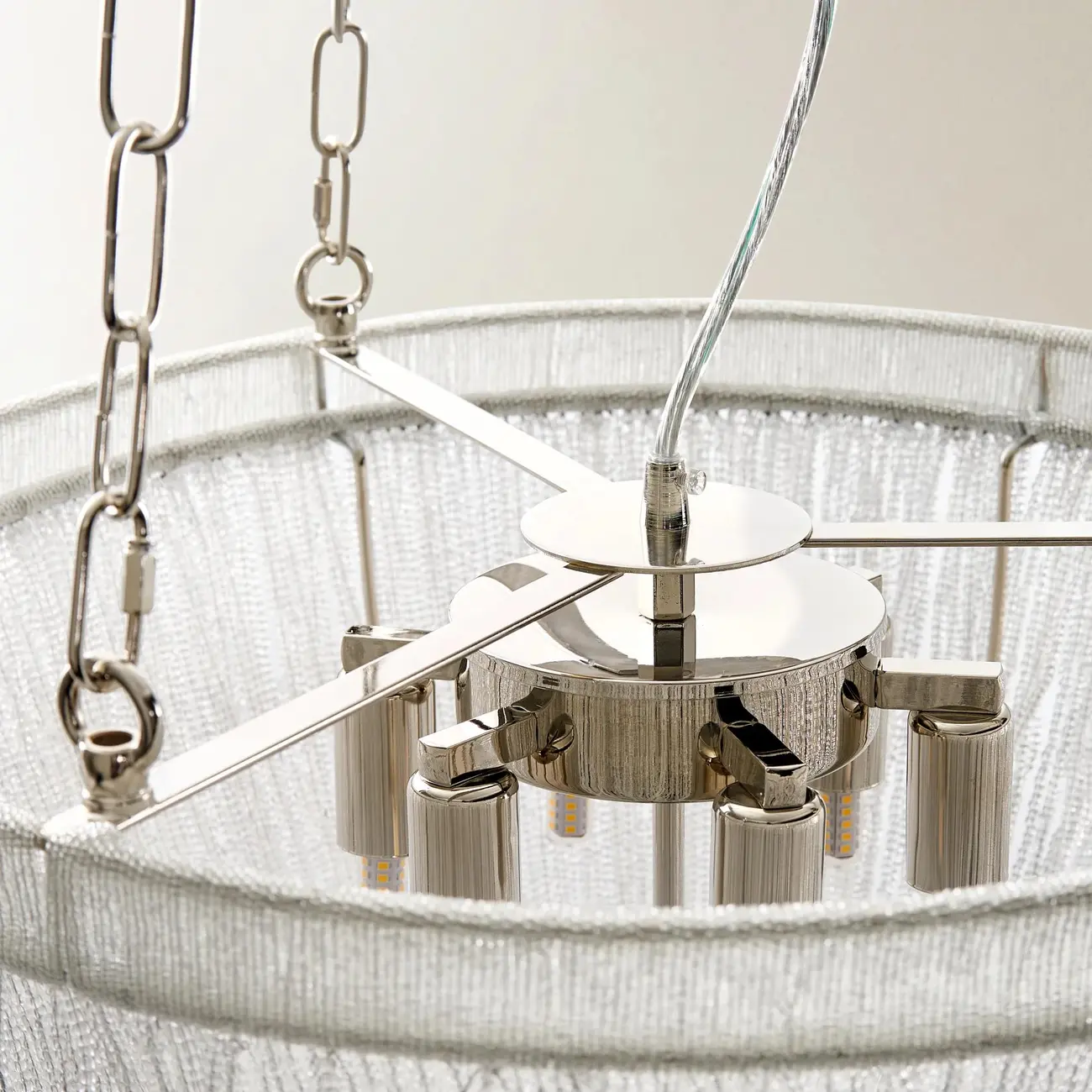 Luxury Elegant Clear Glass Beaded Chandelier