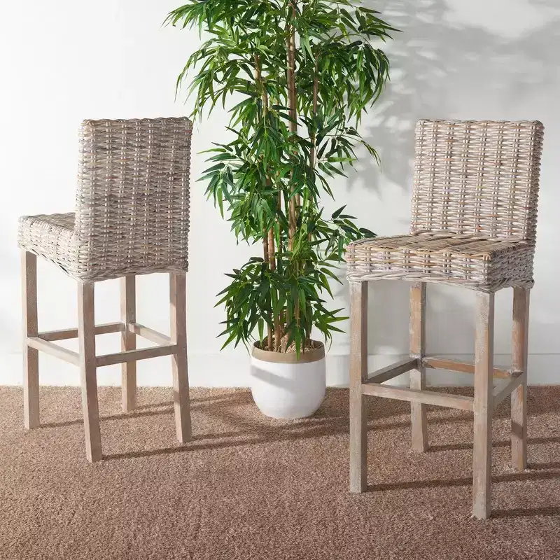 Tobie Rattan Bar Stool