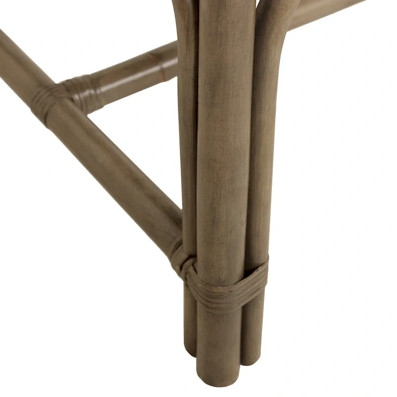 Natural Rattan Handmade Chippendale Cushioned Dining Chairs by