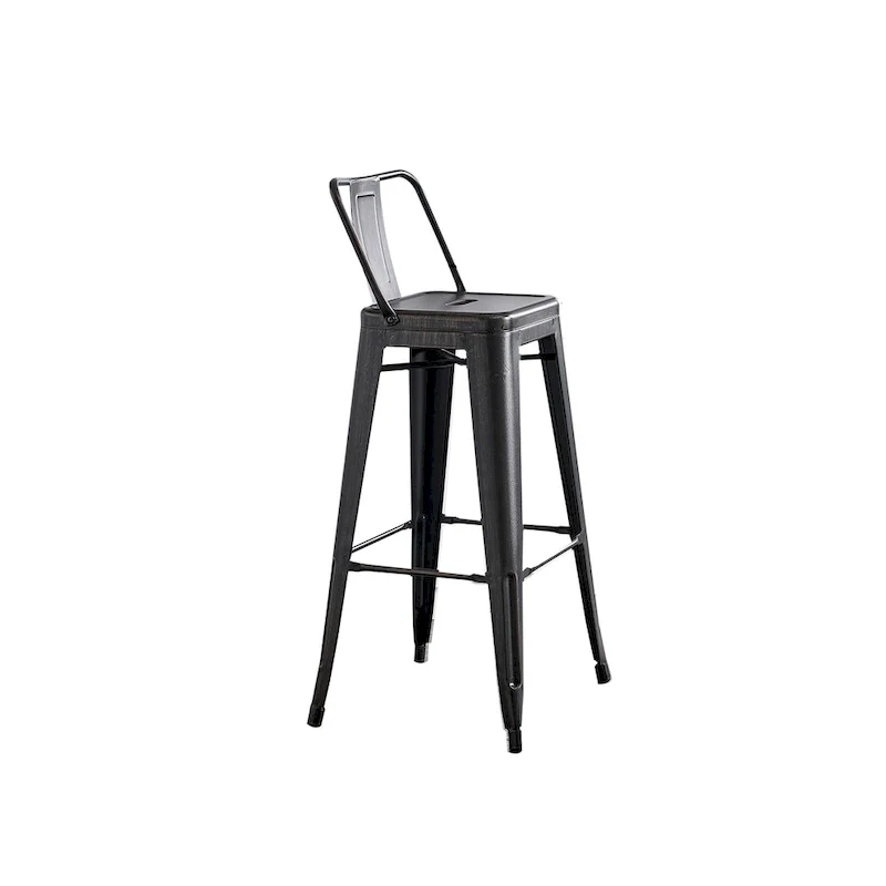 AC Pacific 30 Inch Metal Barstool Set of 2