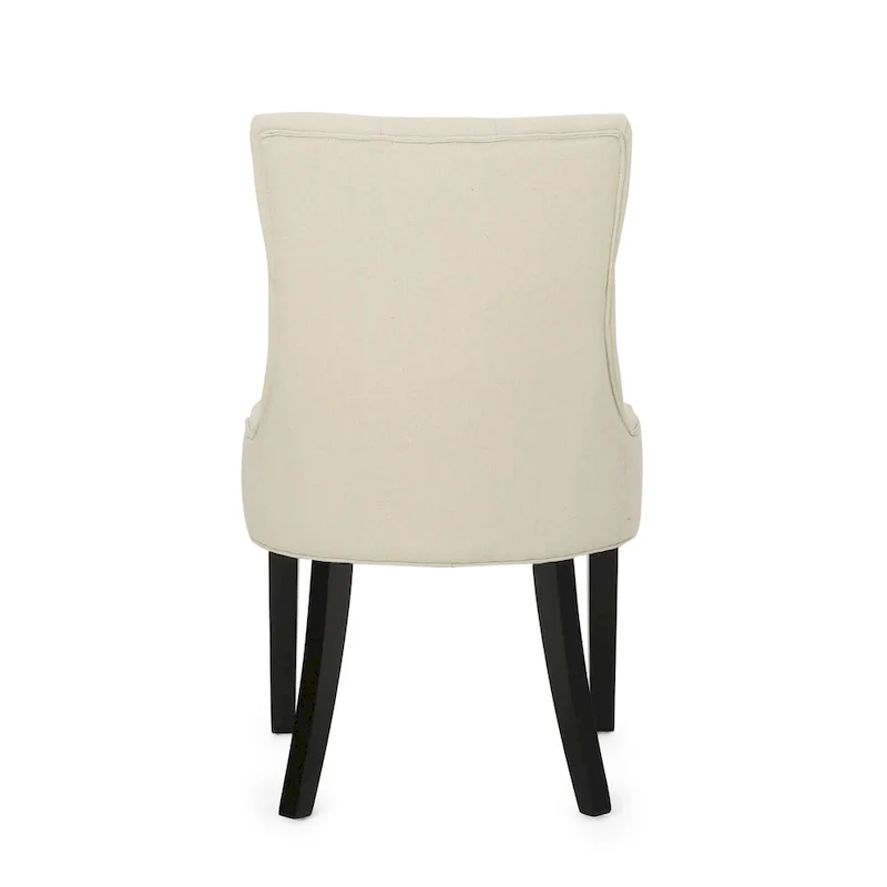 Set of 2 Fabric Upholstered Dining Chair with Tapered Legs