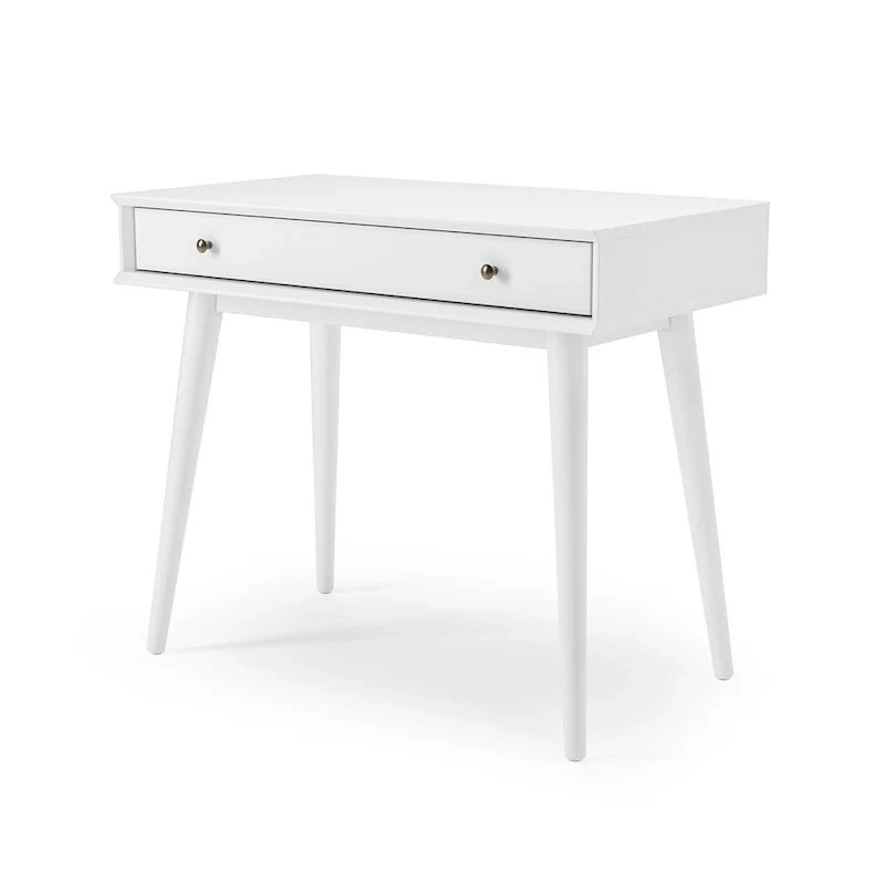 Mid-Century Solid Wood Desk with Drawer