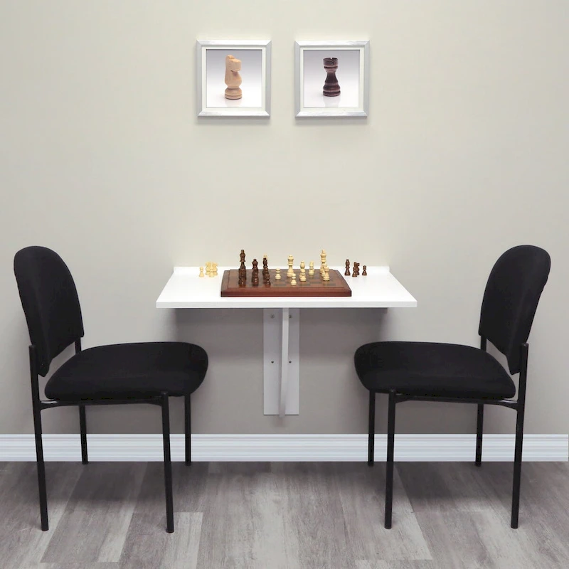 30-inch White Wall Mounted Desk